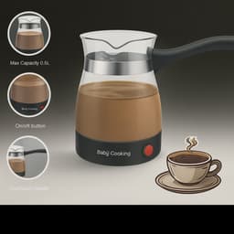 Babij cooking Elektrische Turkse Koffieapparaat - koffiemaker - Turkse Koffie - Turkse koffiezetapparaat - Turkish coffee - 650W — thumbnail 2