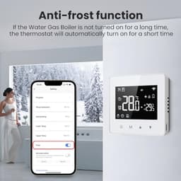 Wifi thermostaat met led-touchscreen - programmeerbaar, spraakbesturing en afstandsbediening — thumbnail 5