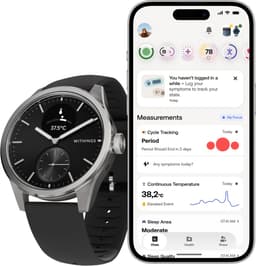 Withings ScanWatch 2 - 42 mm Hybride Smartwatch - ECG, AFib Detectie, SpO₂ Meter, Hartslagmeter, Slaaptracker, Menstruatiecyclus Tracking, 24/7 Temperatuurmeting, 35 Dagen Batterij, Saffierglas, 5 ATM Waterdicht — thumbnail 3