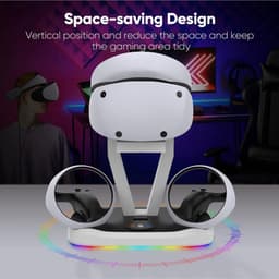 LED-stand geschikt voor Playstation VR2-Oplaadstation geschikt voor PS5 VR-headset en Sense-controller-Geschikt voor PS VR2 Spelaccessoires-Opslagbasis-Magnetische aansluiting — thumbnail 3