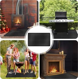 Candala 122 cm, vuurvaste onderlaag: grillmat, vloerbescherming, grote hittebeschermingsmat, vloerbeschermingsmat, vuurplaatmat, outdoor, BBQmat, grillmatten voor gasgrill, houtskoolgrill, open haarden — thumbnail 2