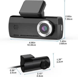 Lexium Dashcam - Daschcams - Auto - Camera - Vooruit - Achteruit - Video - Autobeveiliging - Parkeerbeveiliging - Recording - Dag en Nacht - Schadepreventie — thumbnail 2