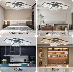 Stille Plafondventilator met LED Verlichting en Afstandsbediening - Dimbaar met 6 Windsnelheden — thumbnail 5
