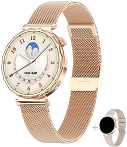 Knobbout 1.6” Scherm Elegant Design Smartwatch met Bluetooth Bellen – AI Spraakassistent - Muziekbediening - Vrouwelijke Gezondheidszorg - Sporttracking- Multifuntioneel Horloge - silicone band — thumbnail 1