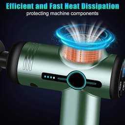 Mini-massagepistool voor spieren, 99 snelheden, ultrastil massagepistool, 6 massagekoppen, lcd-scherm, draagbare massager - verlicht spierpijn — thumbnail 5
