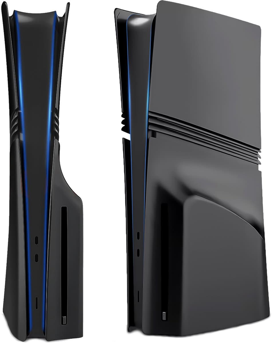 Playstation 5 Pro Faceplates Disc Edition (niet geschikt voor standaard PS5 & PS5 Slim) - Inclusief Mid Skin - Accessoires - Faceplate - Cover - Plate - Skin - Zwart — afbeelding 1