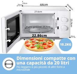 Compacte Magnetron 20 L met Snelle Ontdooifunctie en 5 Vermogensstanden — thumbnail 2