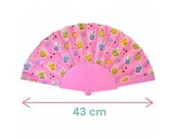 Vouwbare Handventilator Ultra Licht Waterdicht Voor Zomerfeesten en Bruiloften - Kleurrijk Ontwerp 42 x 23 cm