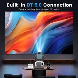 Molain Mini Projector 4K - Full HD 1280*720P - 1000:1 - 2000:1 - Cinema Beamer - 40-130 inch - Wifi & Bluetooth - 180° draaibaar — thumbnail 5