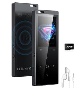 Gadgetplace MP3 speler met Bluetooth 5.2 en 32GB geheugen - Incl. Oordopjes - Met Luidspreker, FM Radio, Spraakrecorder en E-book — thumbnail 1