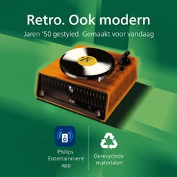 PHILIPS CENTURY RANGE - The Tina - TAV9000D - All in One Platenspeler - Retro design, modern geluid - 2 snelheden - DAB+ / FM radio - Bluetooth - 240 W — thumbnail 4