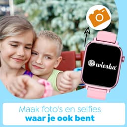 Wiesba WB13 - smartwatch kinderen - gps horloge kind - kinderhorloge bellen - gps tracker kinderhorloge - kinderhorloge met gps - kinderhorloge - Roze — thumbnail 5