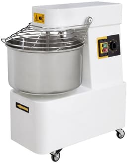 HENDI spiraalmixer met vaste kom 22 liter - rvs kom en gelakte stalen behuizing - 38,5x67x72,5 cm - wit - 2 snelheden, timer - voor deeg in bakkerij en pizzeria — thumbnail 3