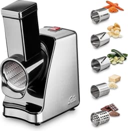Solis Slice & More 8401 Multifunctionele Groentesnijder en Rasp - RVS Foodprocessor - Hakmolen Elektrisch - Chopper - Zilver — thumbnail 1