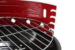 Barbecue - Houtskool Barbecue - Inclusief verwijderbare Aslade - Barbecues - Ø 38 cm - Houtskoolbarbecue - Fancylifestyle - met windschild - BBQ - vlees en vis - compact — thumbnail 4