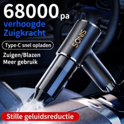 SoNis Mini Stofzuiger Draadloos – Auto - Kantoor - Kruimeldief compact & Oplaadbaar – Handstofzuiger - Inclusief 3 Opzetstukken – HEPA-Filter – Compressor handig voor ballonen , zwembandjes etc. — thumbnail 3