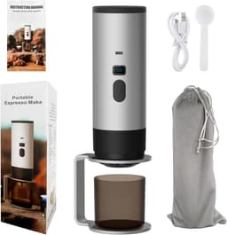 Drie-In-ééN Draagbare Koffiezetapparaat, Draagbare Koffiezetapparaat, Oplaadbare Koffiezetapparaat, Usb-Capsule Espressomachine (Grijs) — thumbnail 2