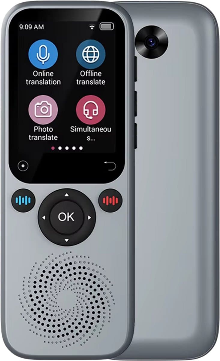 AI Taalvertaler Apparaat – Real-Time Spraakvertaler & Vertaalmachine, 138 Talen, Slimme Translator met Opnamefunctie, WiFi, Draagbare Vertaalcomputer voor Reizen & Zakelijk Gebruik — afbeelding 1
