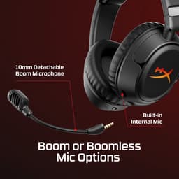 HyperX Cloud Flight 2 – Draadloze Gaming Headset met RGB Covers, tot 100u batterijduur, 2.4GHz & Bluetooth –Multi‑Platform- Zwart — thumbnail 4
