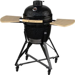 KitchenBrothers Kamado BBQ - 18 Inch Houtskool Barbecue - 38,5⌀ cm - PFAS-vrij - Complete Set - Egg BBQ met Accessoires inclusief Hoes - Vaderdag Cadeau - Zwart — thumbnail 1