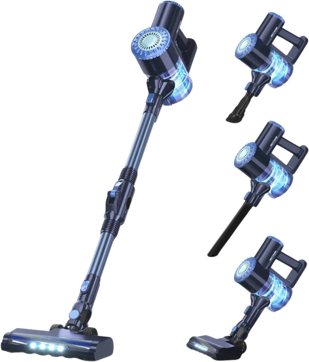 Rolu 6-in-1 Steelstofzuiger – Steelstofzuiger Draadloos – Stofzuiger Draadloos – Kruimeldief – 40 Min – 25.000PA – 1.3 Liter Stofreservoir — afbeelding 1