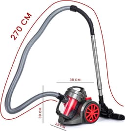 Zyrex® Steelstofzuiger met snoer - Steelstofzuiger - Stofzuiger - Zwart - ‎35cm x 27cm x 41cm — thumbnail 3