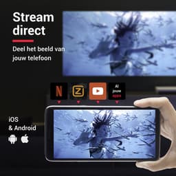 STOBE Movie Express Mini Beamer - Smart Projector met Android 14, Netflix & Apps - 4K Support - WiFi & Bluetooth - Geschikt voor iPhone & Android smartphone - Movie & games projector - wit — thumbnail 5