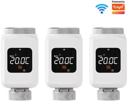 Rolu Thermostaatknop – Slimme Radiatorknop – Set Van 3 Stuks – Tuya Smart Home App – Wifi – Energiezuinig – Draadloos — thumbnail 1