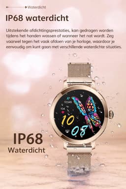 Evy24 Smartwatch Dames 38mm - AMOLED Smartwatch - Bluetooth Bellen - Horloge Dames - Hartslagmeter - Saturatiemeter - Slaapmonitor - 100+ Sportstanden - 5ATM Waterdicht - Geschikt voor iPhone & Android - Zilver — thumbnail 5