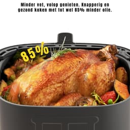 DYNA® Airfryer XXL - Mini-oven - Heteluchtfriteuse - 9L - 9 Programma's - Zwart - 31cm x 32cm x 31cm — thumbnail 5