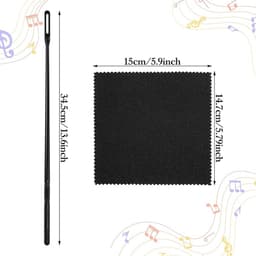 Fluit Reinigingsset - 3 Stuks - Schoon Wattenstaafjes - Fluitenreiniger - Muziekinstrumenten Polijsten - Doek Cleaner Accessoires - Reinigingsset Voor Dwarsfluit - Reinigingsdoek Set Voor Dwarsfluit En Saxofoon - Zwart — thumbnail 5