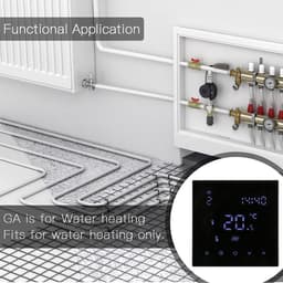 Programmeerbare digitale thermostaat voor vloerverwarming met wekelijks schema en LCD touchscreen — thumbnail 3
