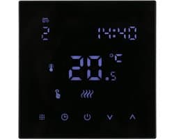 Programmeerbare digitale thermostaat voor vloerverwarming met wekelijks schema en LCD touchscreen