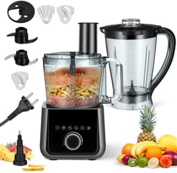 Keukenmachine met 2,5 liter Kom – Professionele Voedselverwerker voor Snijden, Hakken, Pureren & Deeg – Voor Thuis & Horeca – EU-stekker — thumbnail 1