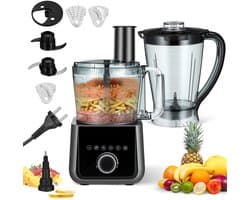 Keukenmachine met 2,5 liter Kom – Professionele Voedselverwerker voor Snijden, Hakken, Pureren & Deeg – Voor Thuis & Horeca – EU-stekker
