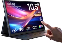 MINIX SF10T 10.5” Portable Monitor - Touchscreen - IPS Beeldscherm - 178° Kijkhoek - Inclusief Beschermhoes - Full HD - Voor Mac PC Xbox PS4/5 Switch - Zwart — thumbnail 1