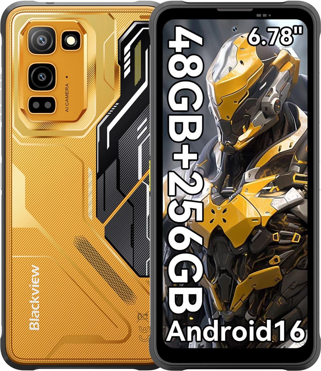 Blackview FORT 5 - Robuuste Smartphone - 4G - 36GB RAM - 256GB ROM - 6.78 inch 120Hz - Robuuste Telefoon - Nachtzicht - Android 16 - NFC - GPS - Geel — afbeelding 1