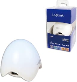 3-poorts USB 2.0 hub met LED wit — thumbnail 2