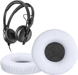 kwmobile 2x oorkussens geschikt voor Sennheiser HD25 / HD25-1 II / HD250BT - Earpads voor koptelefoon in wit — thumbnail 1