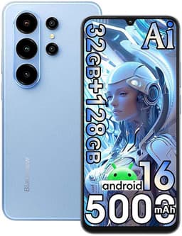 Smartphone Blackview WAVE 10 - 32 GB RAM + 128 GB ROM - Android 16 - 6,88 in - 5000mAh - 4G Dual SIM - 32 MP AI-camera - WiFi 5 - GPS - OTG - Blauw — thumbnail 1