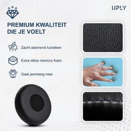 Set Oorkussens voor Jabra Koptelefoon - Evolve 20 Oorkussen - Evolve 20/20se/30/30II/40/65 - Kunstleer met Traagschuim — thumbnail 5