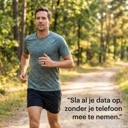 SyncGear Smart Ring - Slimme ring Heren & Dames Inclusief Oplaadcase – Menstruatiecyclus - Activity Tracker - SpO2 - Stappenteller - Hartslagmeter - Nederlandse App - Maat 10 (Europese maat 63) - Kleur: Zilver — thumbnail 4