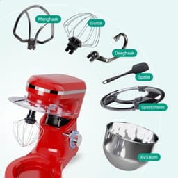 Core® Mixer met mengkom - Mixer - Mixer met mengkom keukenmachine - Rood - ‎39 cm x 24 cm x 32 cm — thumbnail 3