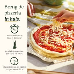 Cuisinart Pizza Oven voor binnen - Incl Complete pizza set - Houtgestookte Pizzaoven tot 30cm - 175ºC tot 400ºC - RVS — thumbnail 5