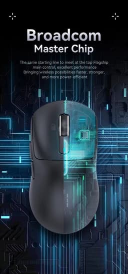 Attack Shark X3 Zwart draadloze gaming muis PAW3395, superlicht 49 g, 26.000 DPI, tri mode 2.4G Bluetooth en USB C, 200 uur batterij, programmeerbare knoppen — thumbnail 2