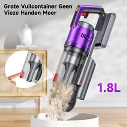 Tdyon Steelstofzuiger Draadloos-70000 Pa Zuigkracht/680W/75 Min/1,8 l, Wassertank-Akku-Stielstaubsauger -LED, Anti-Tangle-HEPA-filtratie — thumbnail 4