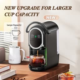 Koffiecupmachine – Capsulekoffiemachine – Espresso-apparaat – Koffiezetapparaat – Machine voor Koffiecapsules – 4-in-1 Compatibel met Diverse Capsules – 19 Bar Pomp met LCD Display — thumbnail 4