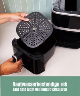 SVN® Mini Airfryer - Airfryer - Heteluchtfriteuse - Compact - Zwart - 32cm x 25cm x 31cm — thumbnail 3