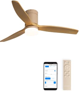 CREATE - Stille 40W plafondventilator met technische ABS bladen in verschillende maten - S - Met licht - WIFI - WIND CALM — thumbnail 1