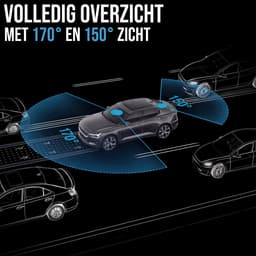 Senzo Dashcam - Voor Auto - 4K Ultra HD - Voor & Achter - Wifi & GPS - Nachtzicht - G-Sensor - Met Parkeerbewaking - Met App - 64GB — thumbnail 3